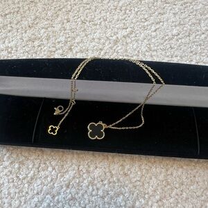 Elegant Gold Clover Necklace